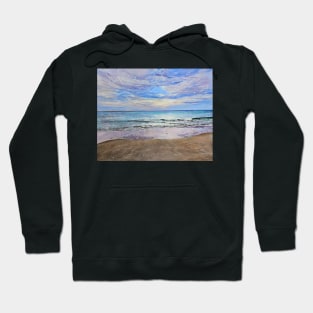 Early morning on the beach Hoodie